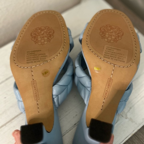 Vince Camuto Light Blue Braided Heels - Picture 6 of 6
